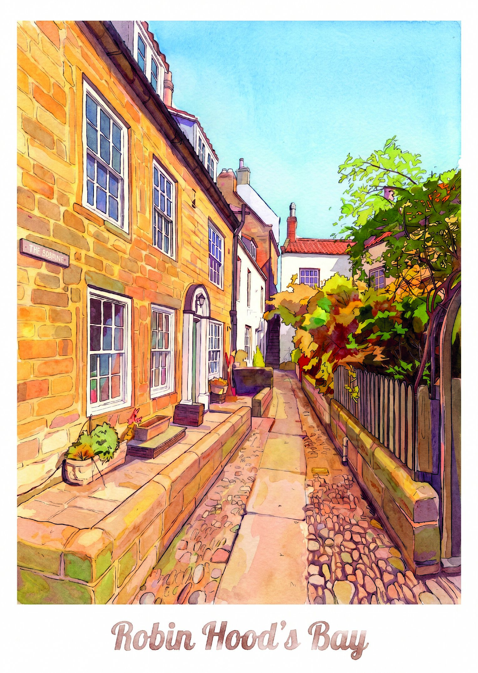 A3 Poster of Robin Hood's Bay Various Designs - Image 2