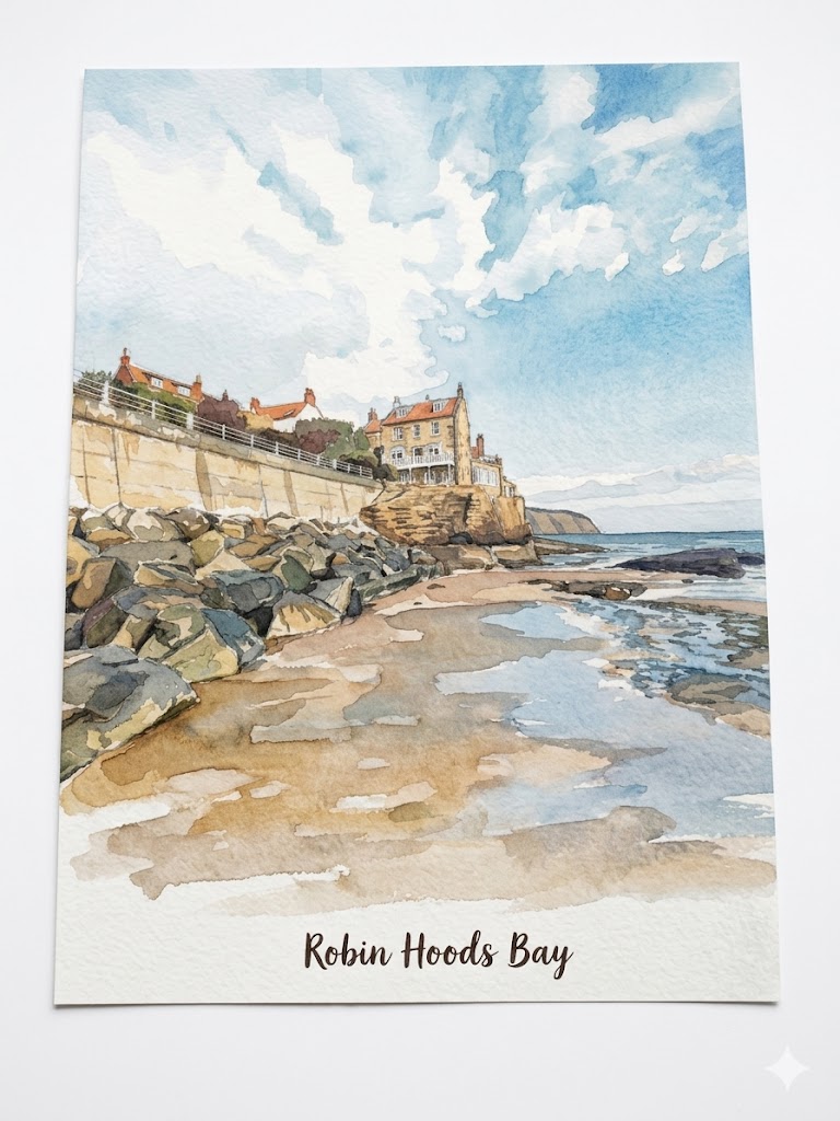 A3 Poster of Robin Hood's Bay Various Designs - Image 9