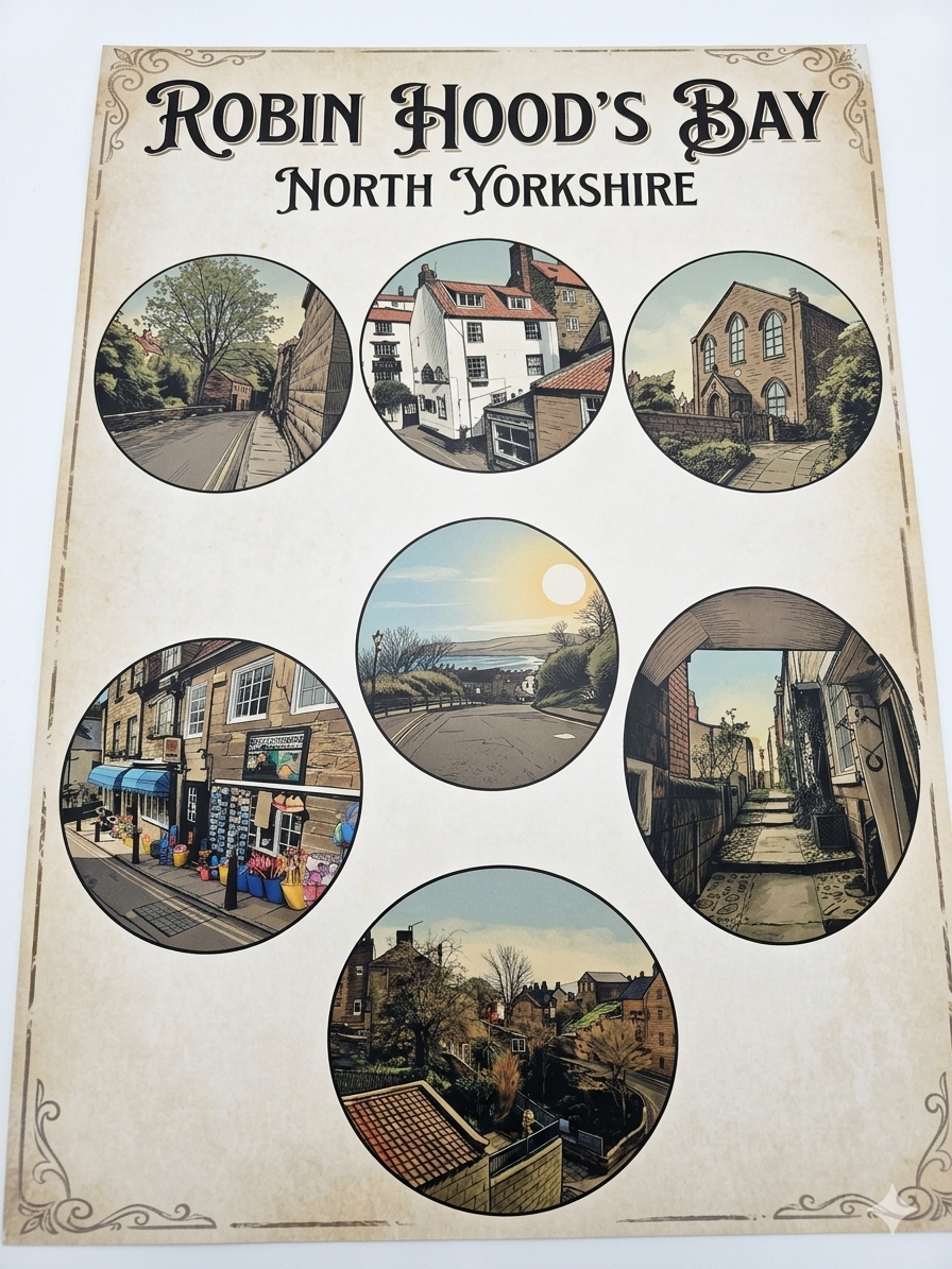 A3 Poster of Robin Hood's Bay Various Designs - Image 8