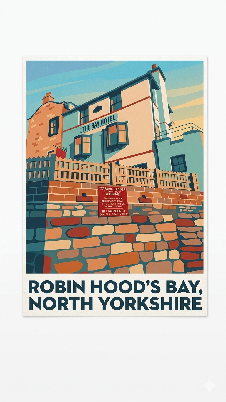 A3 Poster of Robin Hood's Bay Various Designs - Image 6