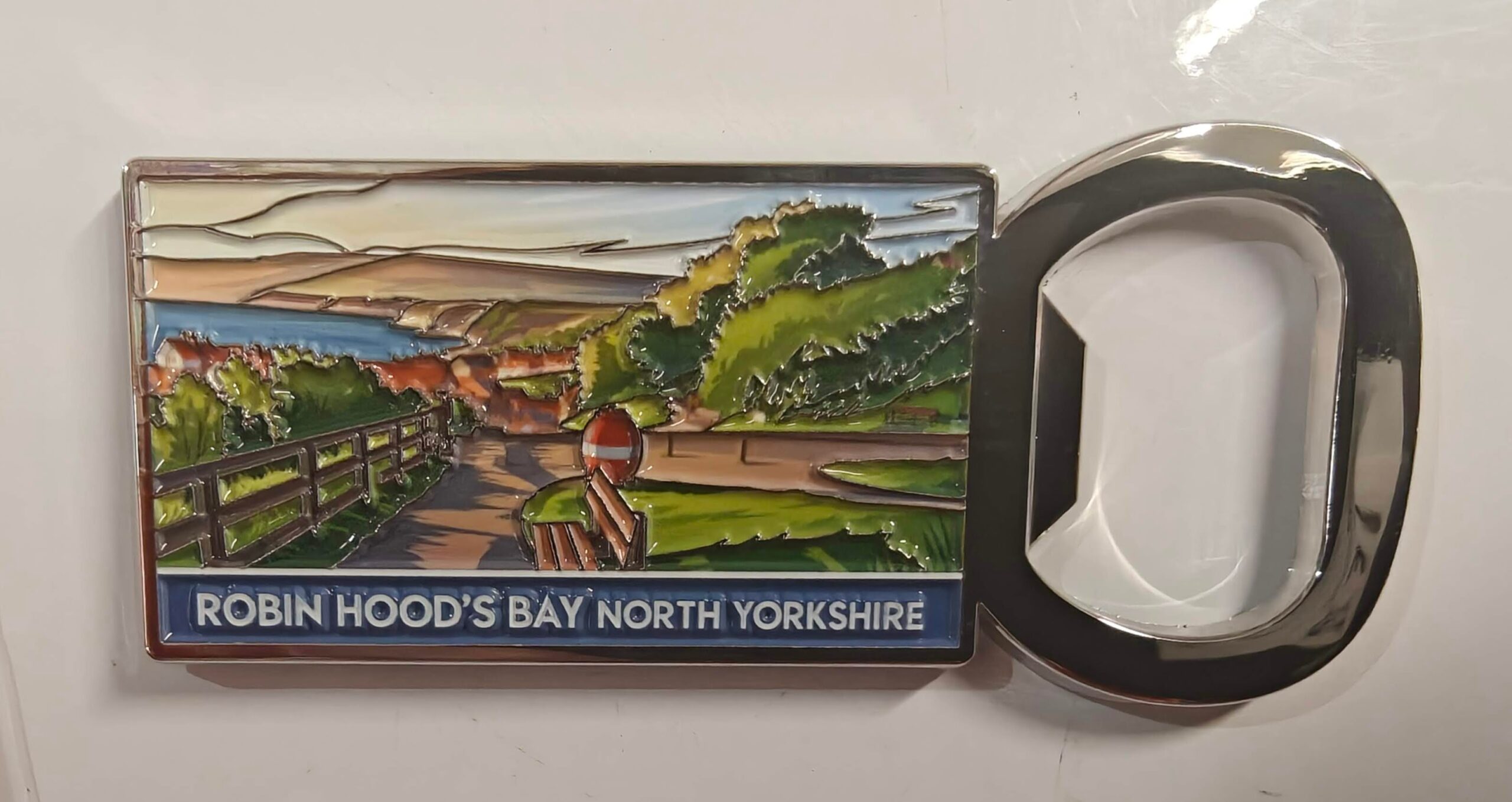 Robin Hoods Bay Bottle Opener Magnet